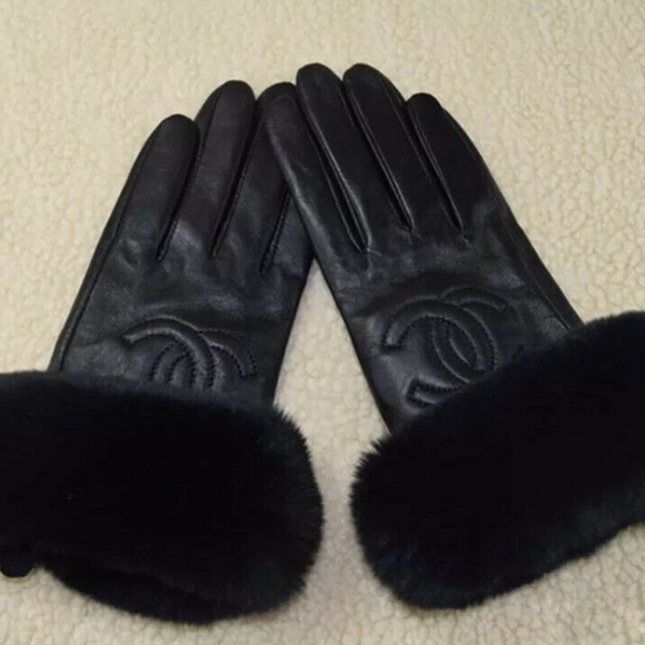 CHANEL Accessories - CHANEL Refurbished Lambskin w/Rabbit Fur Globes